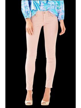 NWT Lilly Pulitzer Worth Skinny Pants Rose Size 4 Stretch